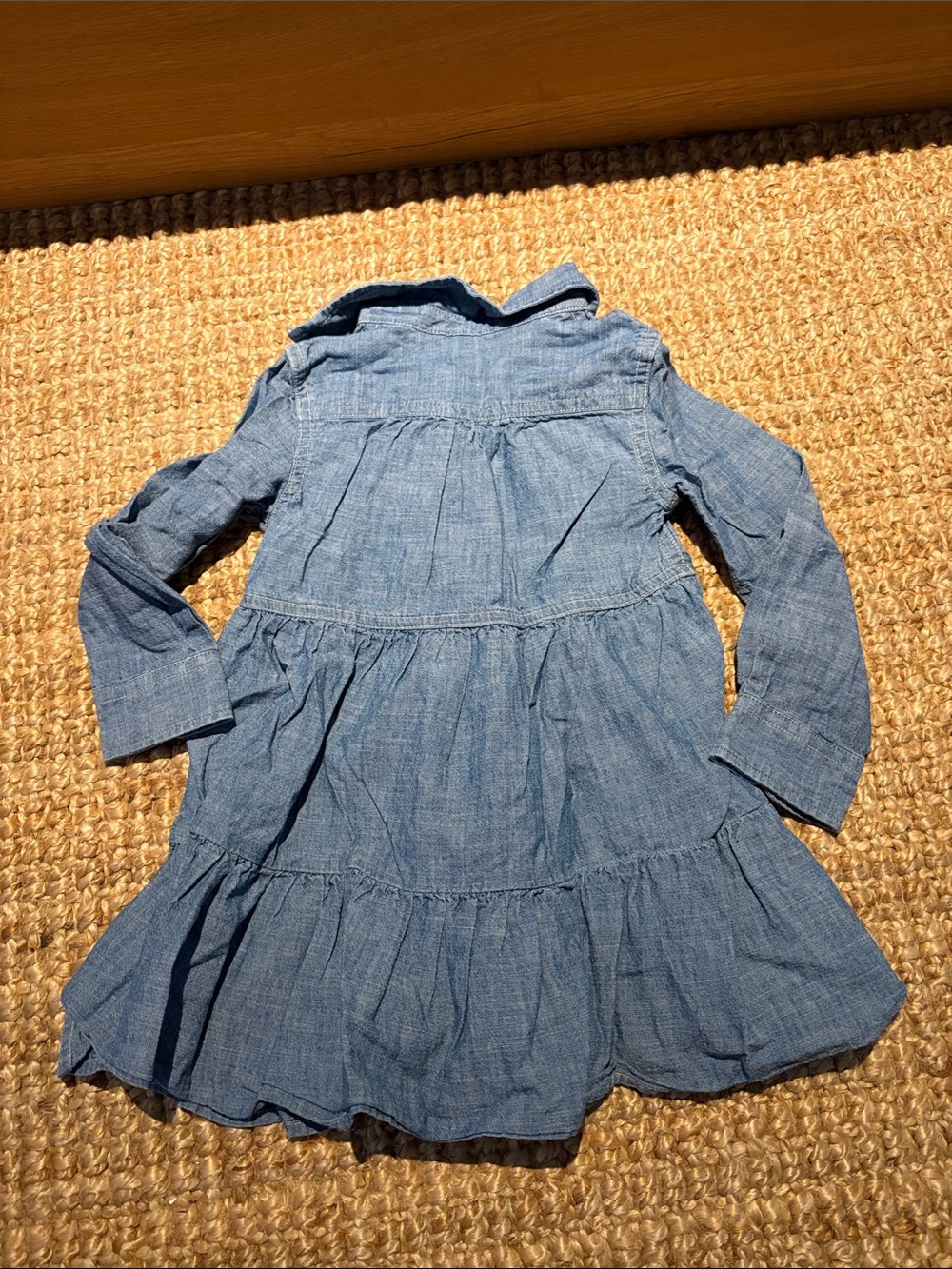 Polo by Ralph Lauren Blue Chambray Tiered Shirt Dress - Picture 2 of 2
